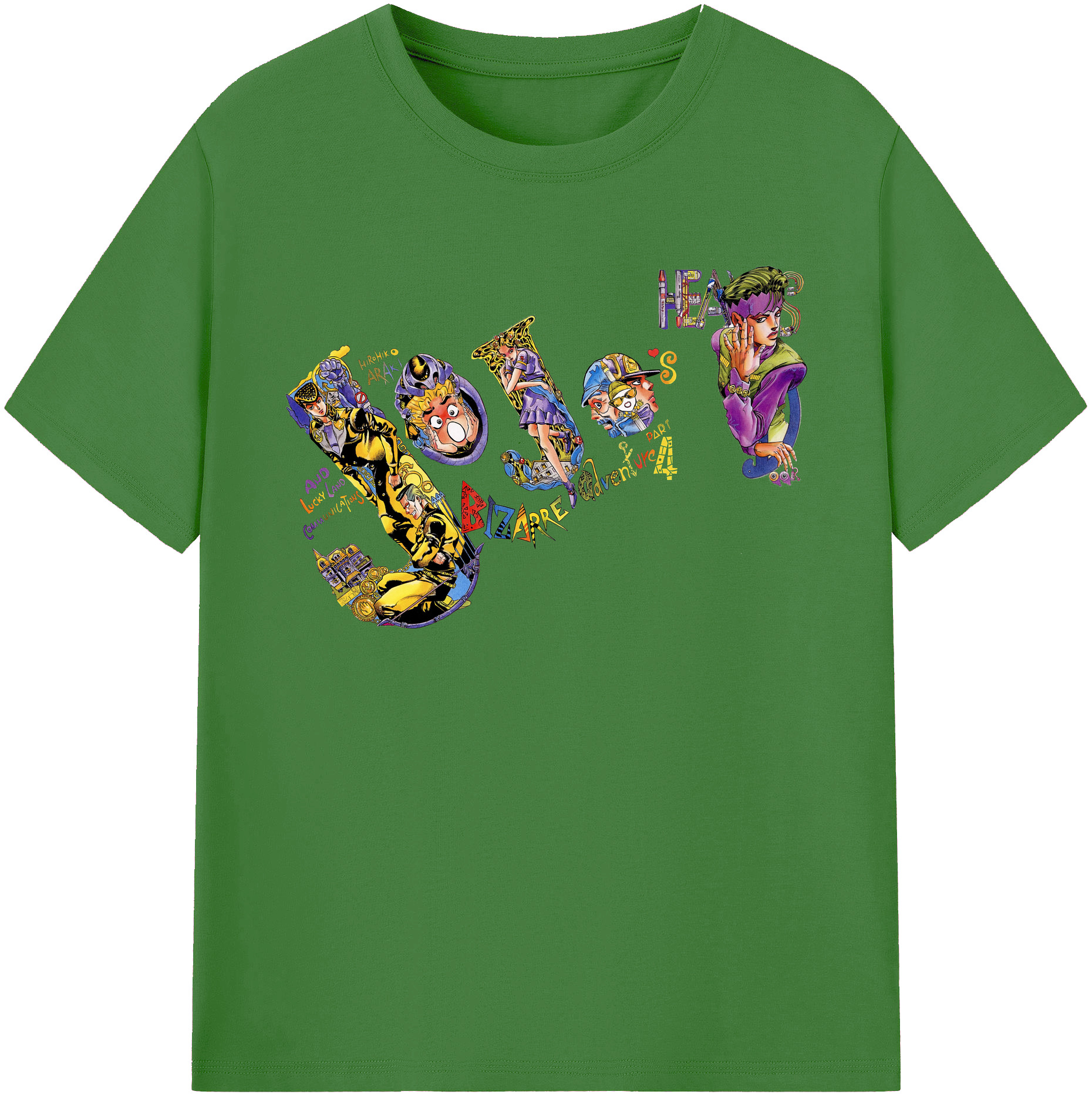 （画像用） ジョジョの奇妙な冒険 JoJo's Bizarre Adventure レディースカジュアルプリントTシャツ（綿100％）